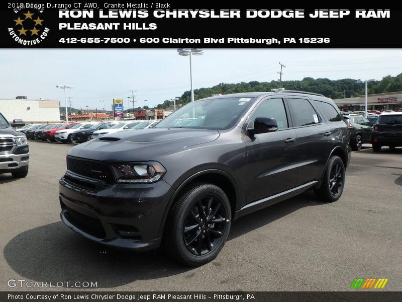 Granite Metallic / Black 2018 Dodge Durango GT AWD
