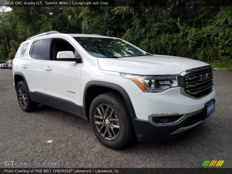 Summit White / Cocoa/Light Ash Gray 2018 GMC Acadia SLT