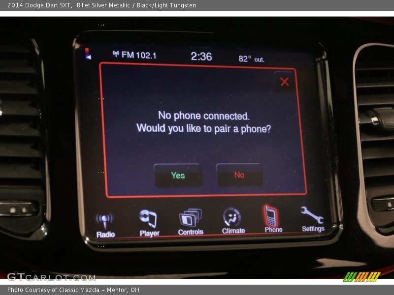 Billet Silver Metallic / Black/Light Tungsten 2014 Dodge Dart SXT