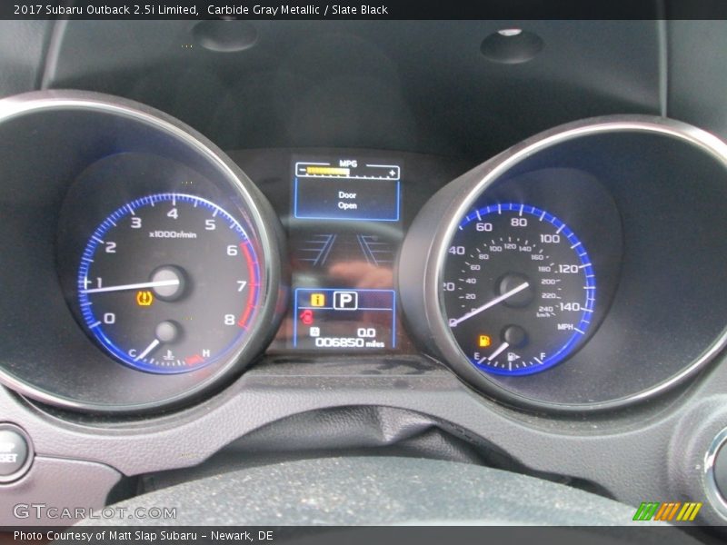 Carbide Gray Metallic / Slate Black 2017 Subaru Outback 2.5i Limited