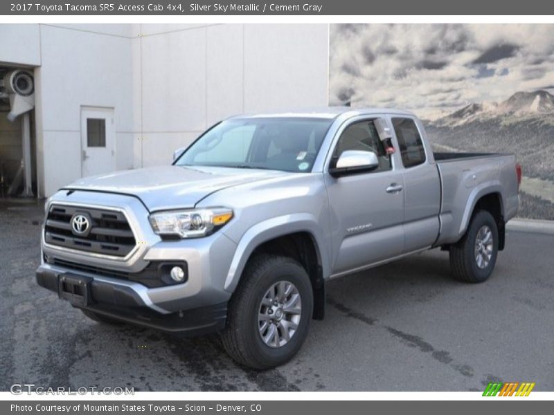 Silver Sky Metallic / Cement Gray 2017 Toyota Tacoma SR5 Access Cab 4x4
