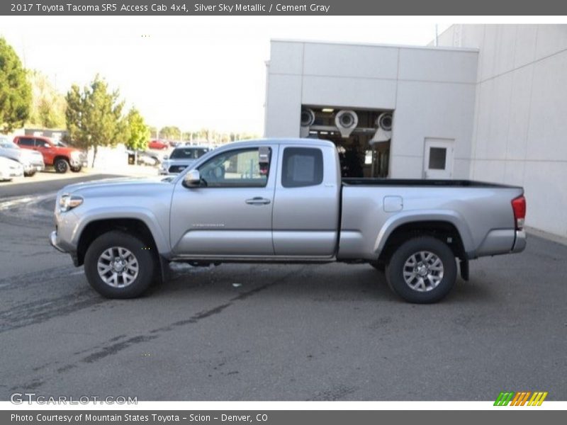 Silver Sky Metallic / Cement Gray 2017 Toyota Tacoma SR5 Access Cab 4x4