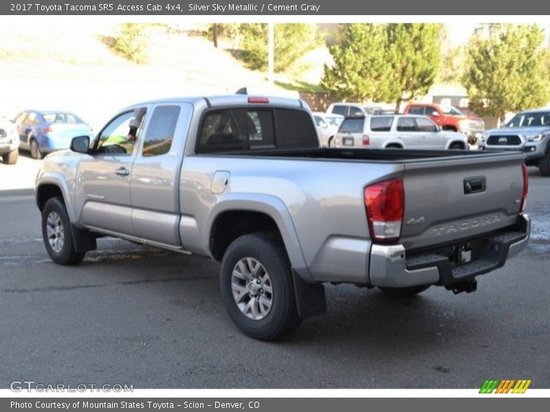 Silver Sky Metallic / Cement Gray 2017 Toyota Tacoma SR5 Access Cab 4x4