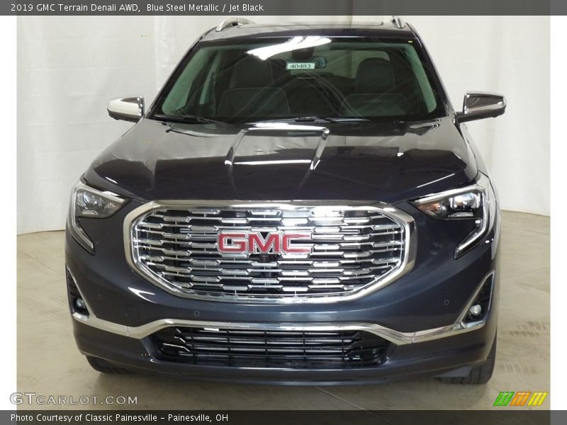 Blue Steel Metallic / Jet Black 2019 GMC Terrain Denali AWD