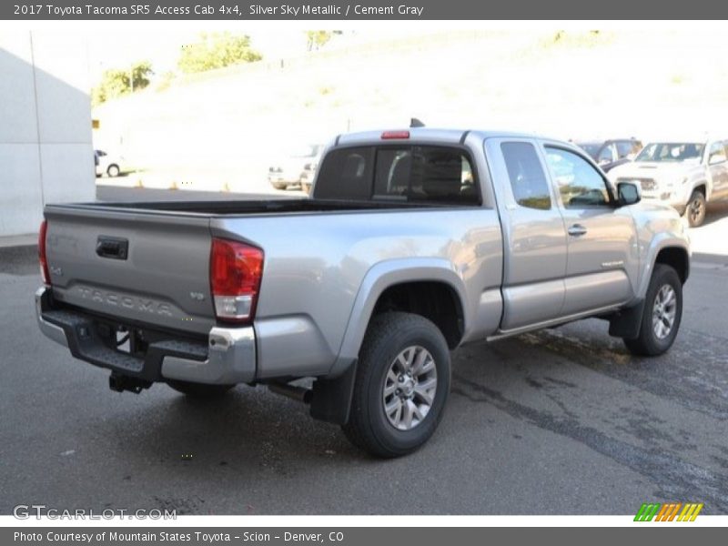 Silver Sky Metallic / Cement Gray 2017 Toyota Tacoma SR5 Access Cab 4x4