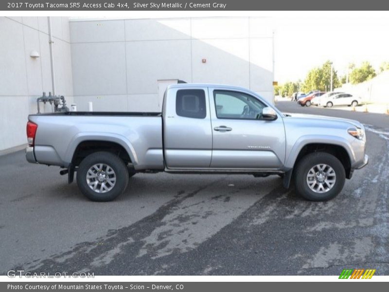 Silver Sky Metallic / Cement Gray 2017 Toyota Tacoma SR5 Access Cab 4x4