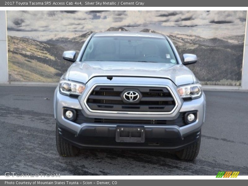 Silver Sky Metallic / Cement Gray 2017 Toyota Tacoma SR5 Access Cab 4x4
