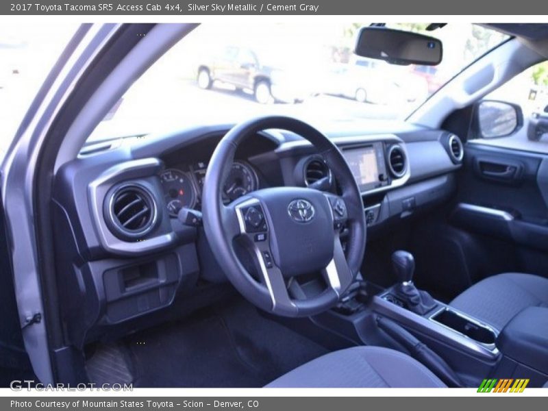 Silver Sky Metallic / Cement Gray 2017 Toyota Tacoma SR5 Access Cab 4x4
