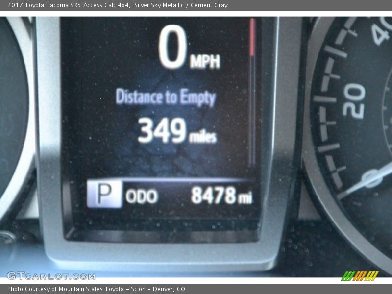 Silver Sky Metallic / Cement Gray 2017 Toyota Tacoma SR5 Access Cab 4x4