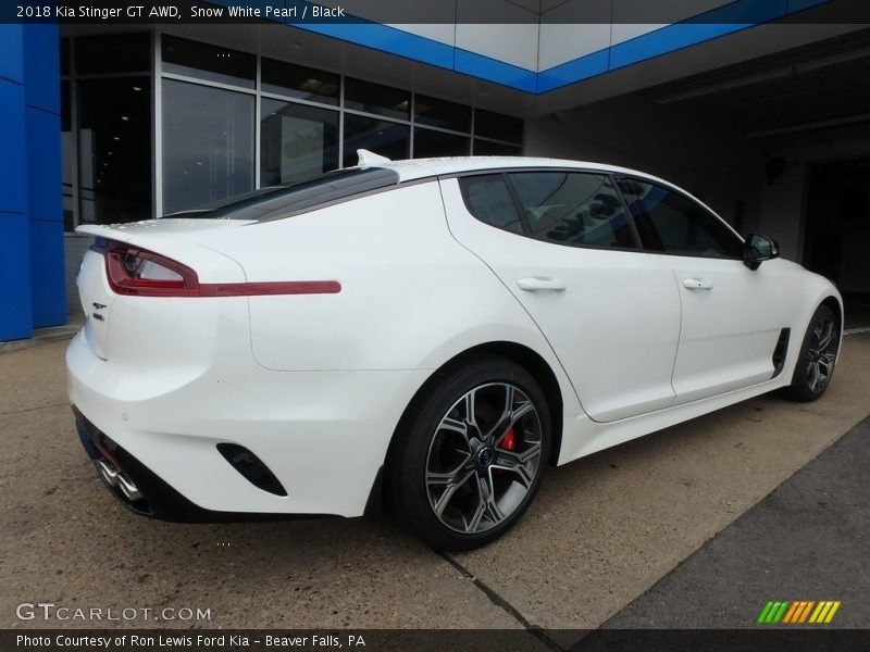 Snow White Pearl / Black 2018 Kia Stinger GT AWD