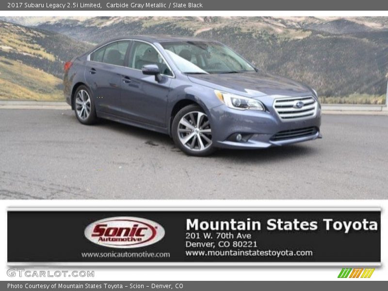 Carbide Gray Metallic / Slate Black 2017 Subaru Legacy 2.5i Limited