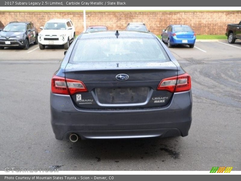 Carbide Gray Metallic / Slate Black 2017 Subaru Legacy 2.5i Limited