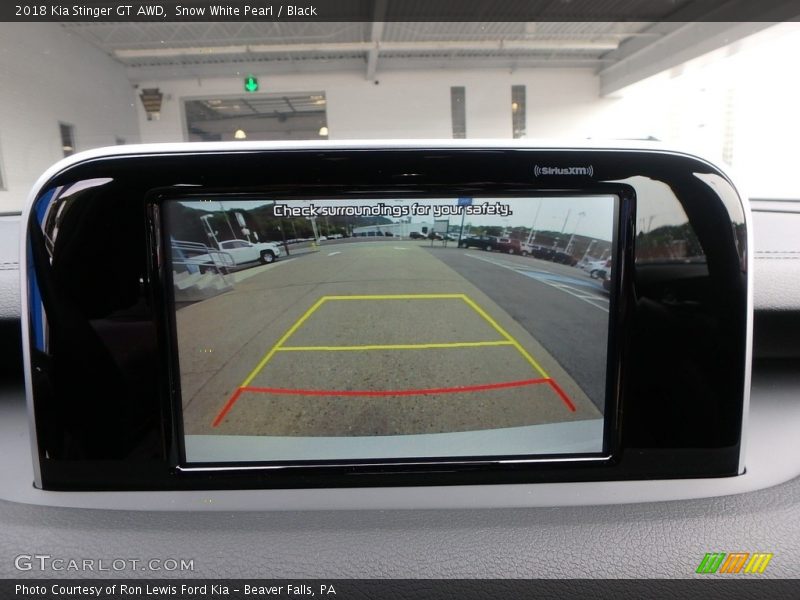 Snow White Pearl / Black 2018 Kia Stinger GT AWD