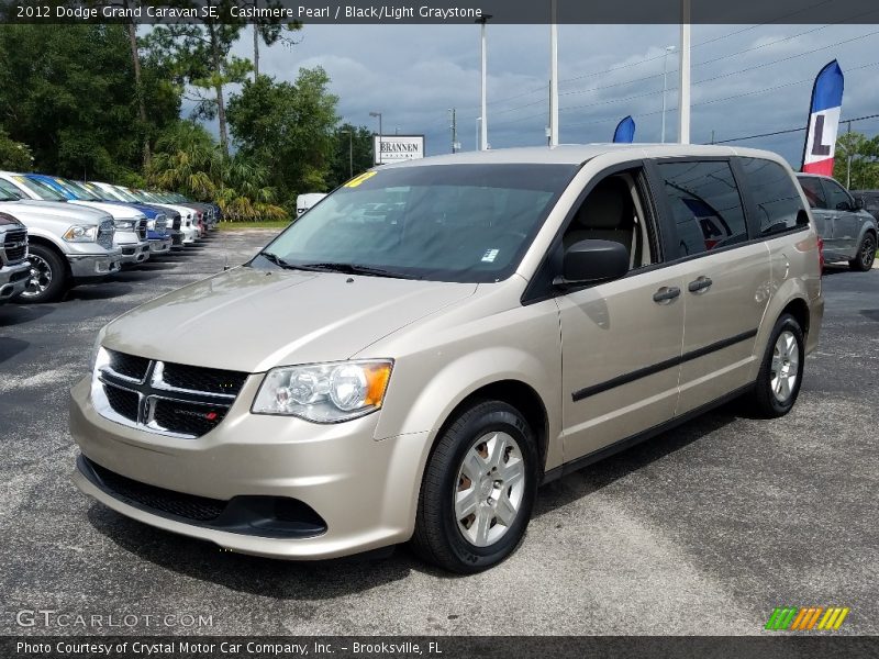 Cashmere Pearl / Black/Light Graystone 2012 Dodge Grand Caravan SE