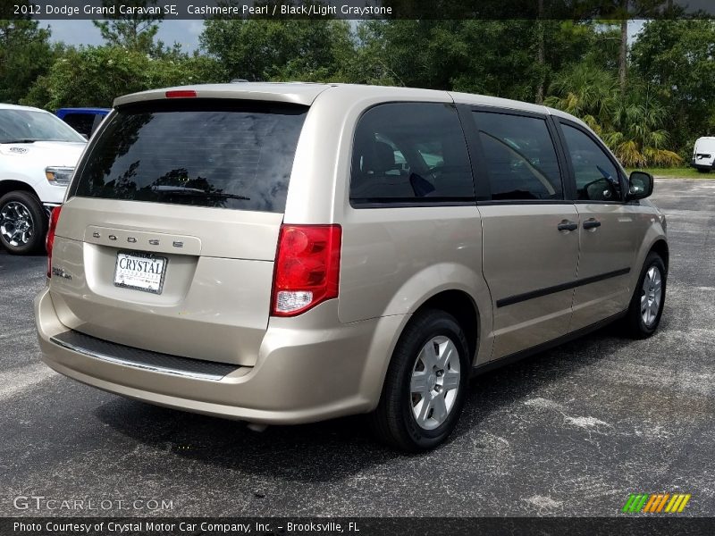 Cashmere Pearl / Black/Light Graystone 2012 Dodge Grand Caravan SE