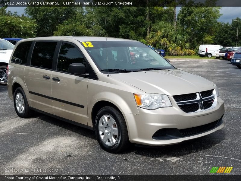 Cashmere Pearl / Black/Light Graystone 2012 Dodge Grand Caravan SE