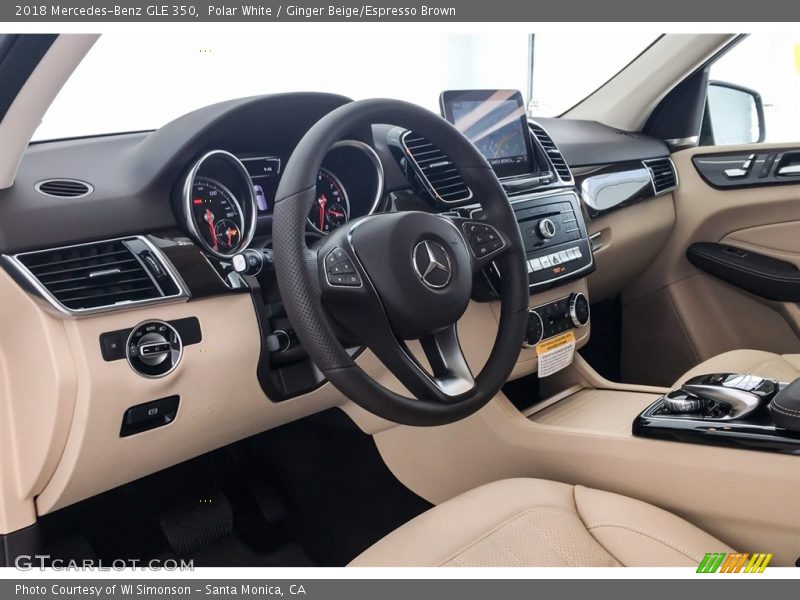Polar White / Ginger Beige/Espresso Brown 2018 Mercedes-Benz GLE 350