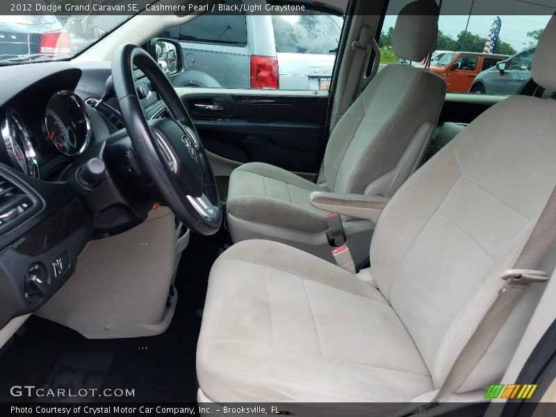 Cashmere Pearl / Black/Light Graystone 2012 Dodge Grand Caravan SE