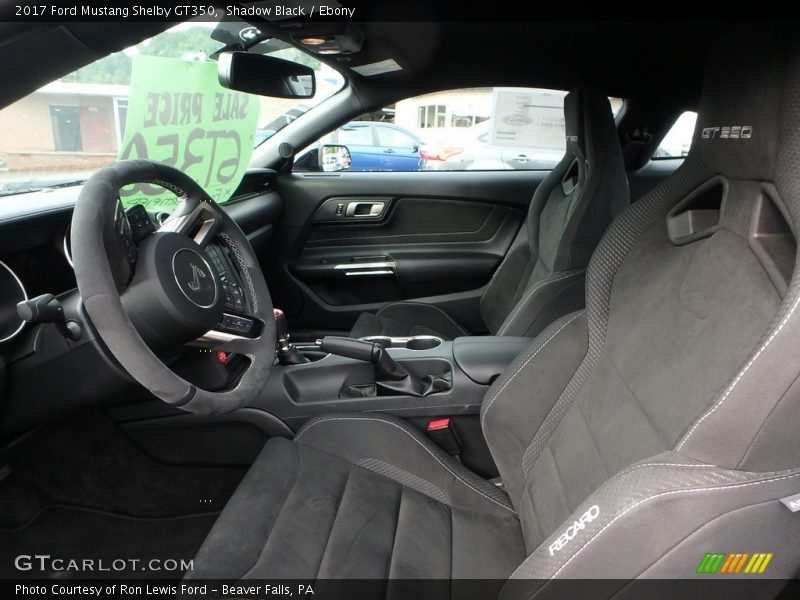 Front Seat of 2017 Mustang Shelby GT350