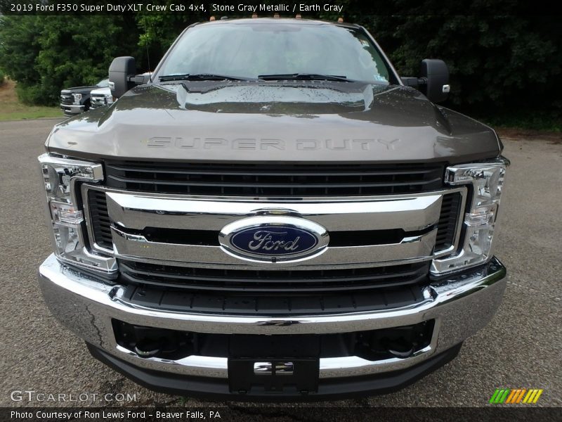 Stone Gray Metallic / Earth Gray 2019 Ford F350 Super Duty XLT Crew Cab 4x4