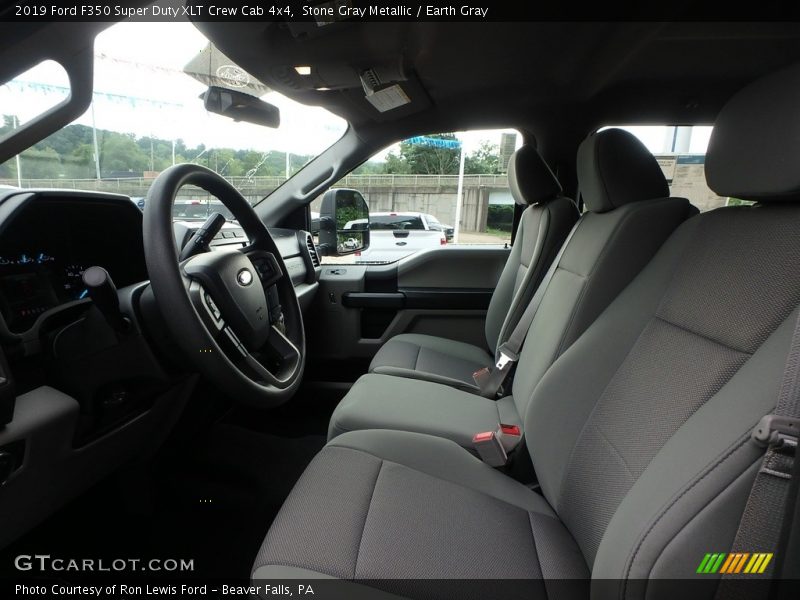 Stone Gray Metallic / Earth Gray 2019 Ford F350 Super Duty XLT Crew Cab 4x4