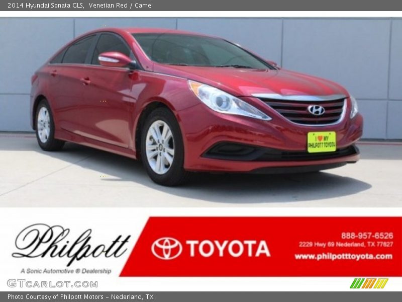 Venetian Red / Camel 2014 Hyundai Sonata GLS