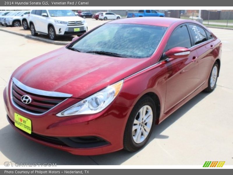 Venetian Red / Camel 2014 Hyundai Sonata GLS