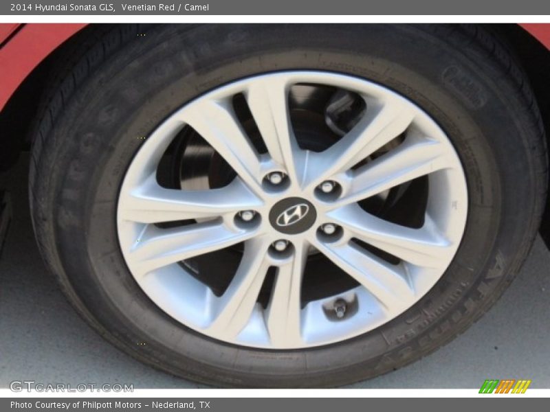 Venetian Red / Camel 2014 Hyundai Sonata GLS