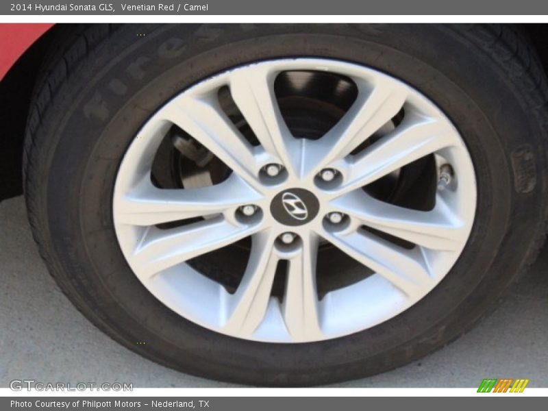 Venetian Red / Camel 2014 Hyundai Sonata GLS