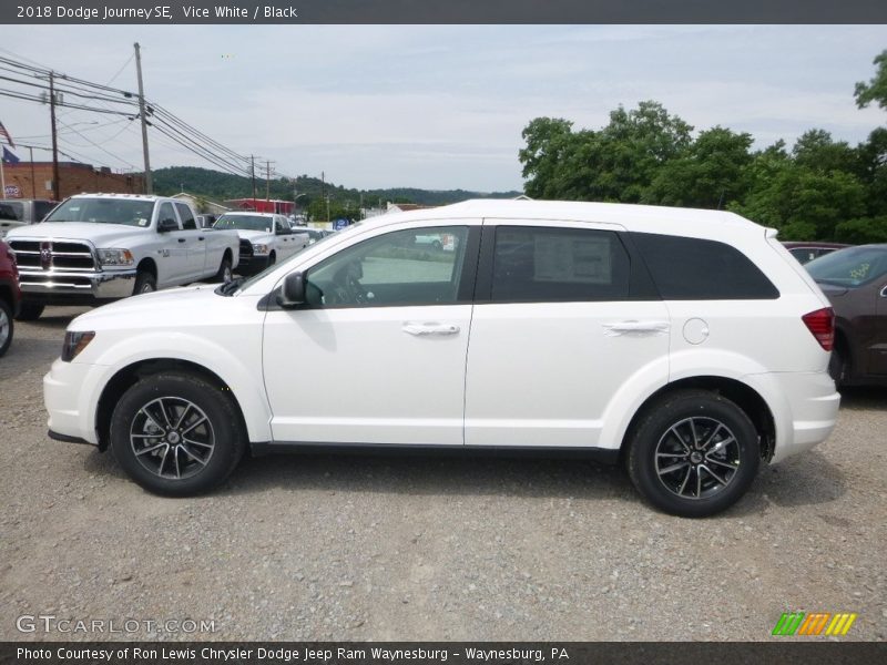 Vice White / Black 2018 Dodge Journey SE