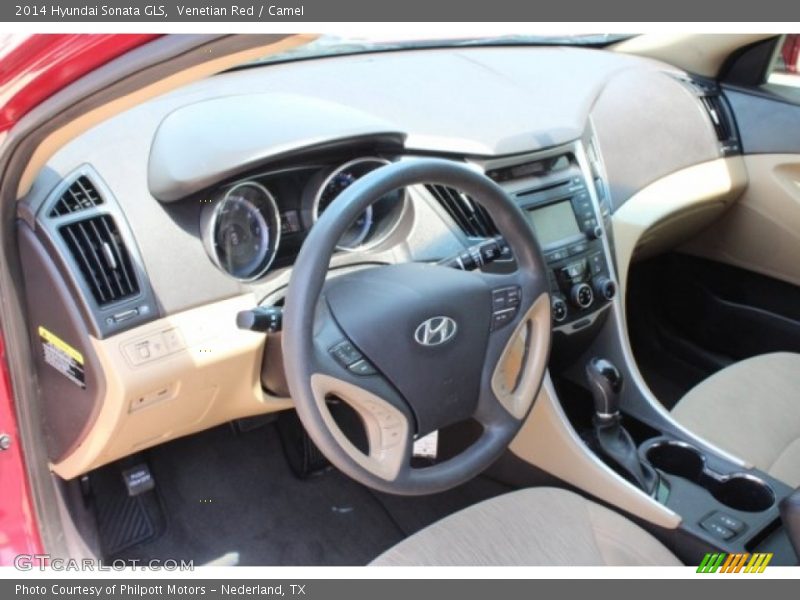 Venetian Red / Camel 2014 Hyundai Sonata GLS