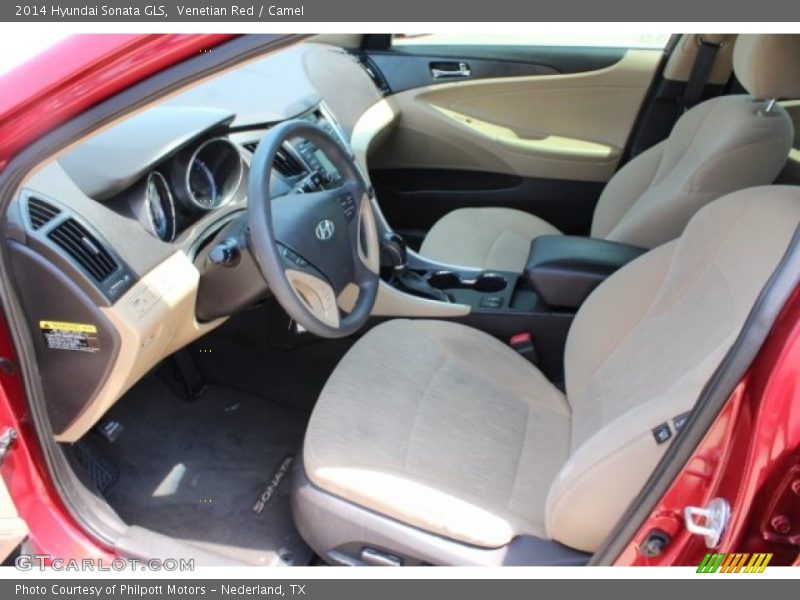 Venetian Red / Camel 2014 Hyundai Sonata GLS