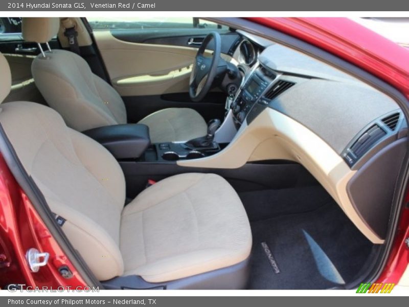 Venetian Red / Camel 2014 Hyundai Sonata GLS