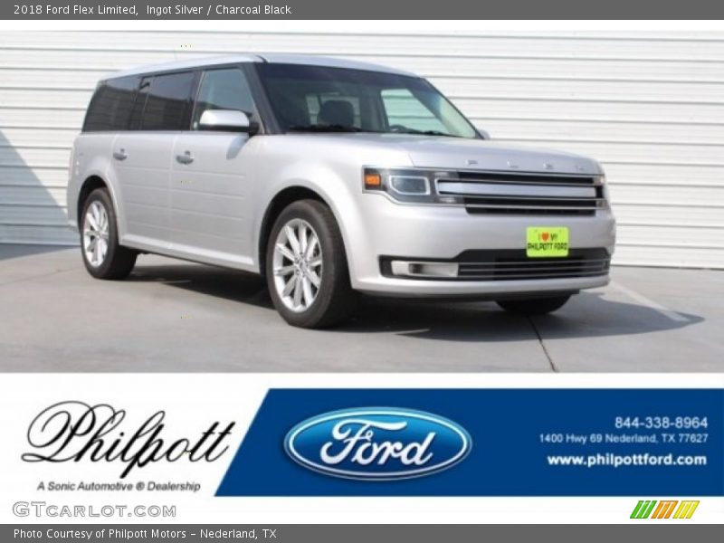Ingot Silver / Charcoal Black 2018 Ford Flex Limited