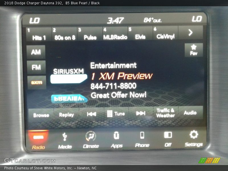 B5 Blue Pearl / Black 2018 Dodge Charger Daytona 392