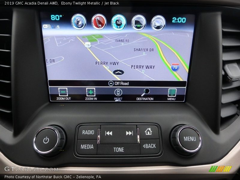 Ebony Twilight Metallic / Jet Black 2019 GMC Acadia Denali AWD