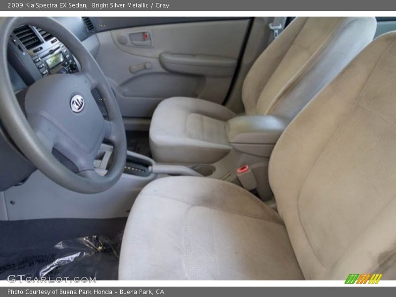 Bright Silver Metallic / Gray 2009 Kia Spectra EX Sedan