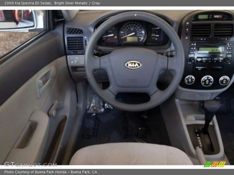 Bright Silver Metallic / Gray 2009 Kia Spectra EX Sedan