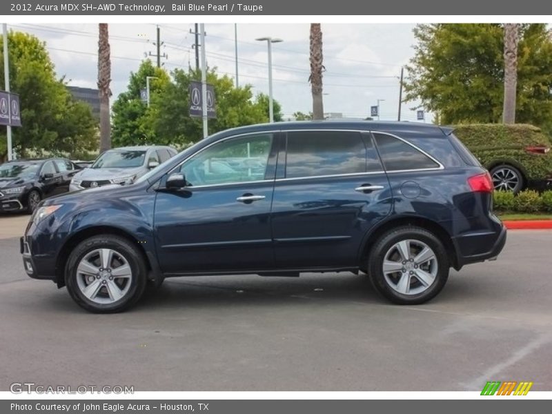 Bali Blue Pearl / Taupe 2012 Acura MDX SH-AWD Technology