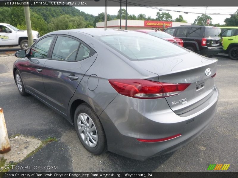 Galactic Gray / Black 2018 Hyundai Elantra SE
