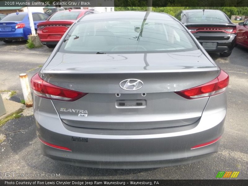 Galactic Gray / Black 2018 Hyundai Elantra SE
