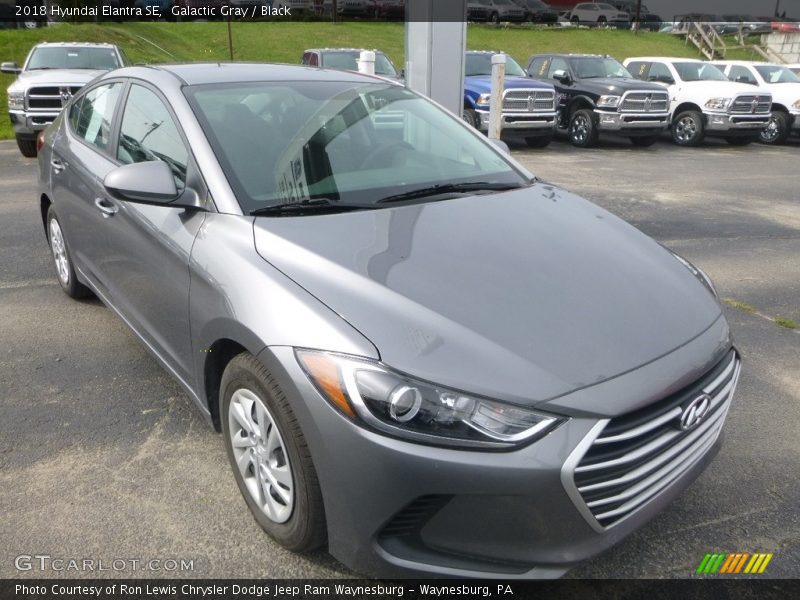 Galactic Gray / Black 2018 Hyundai Elantra SE