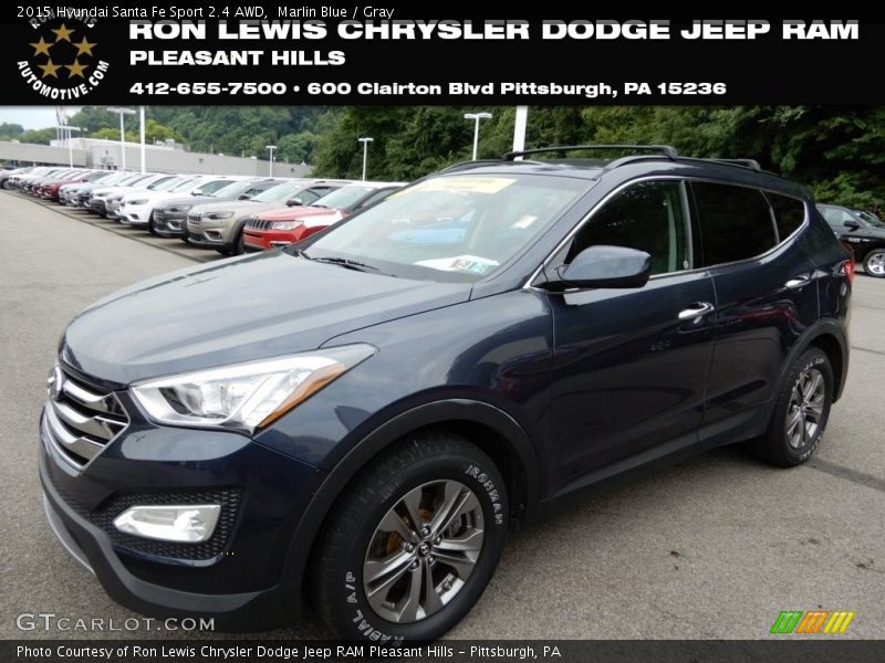 Marlin Blue / Gray 2015 Hyundai Santa Fe Sport 2.4 AWD
