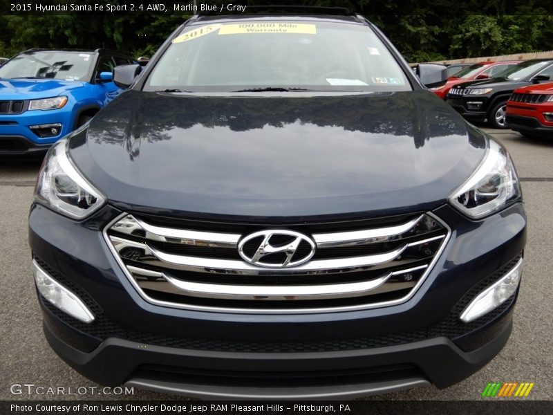 Marlin Blue / Gray 2015 Hyundai Santa Fe Sport 2.4 AWD