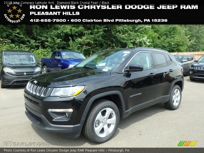 Diamond Black Crystal Pearl / Black 2018 Jeep Compass Latitude 4x4