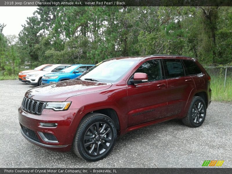 Velvet Red Pearl / Black 2018 Jeep Grand Cherokee High Altitude 4x4