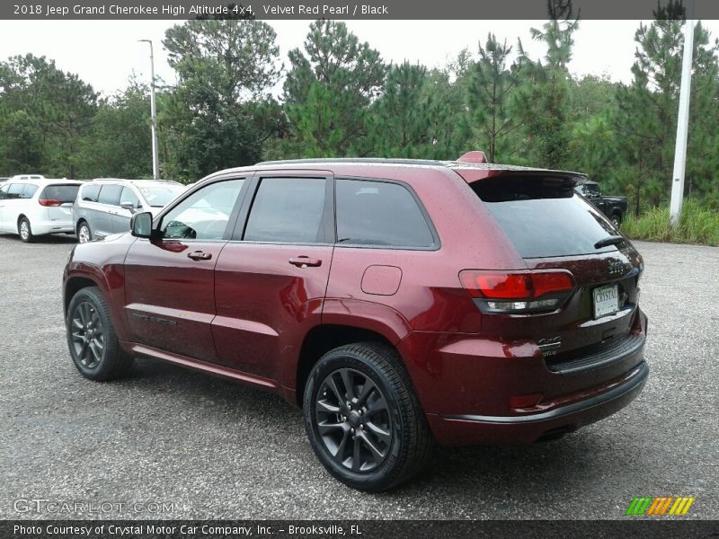 Velvet Red Pearl / Black 2018 Jeep Grand Cherokee High Altitude 4x4