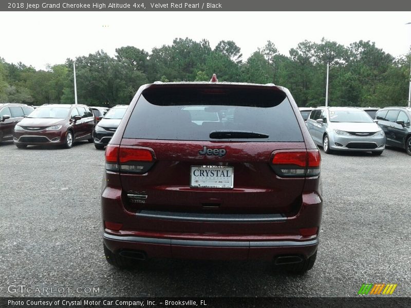 Velvet Red Pearl / Black 2018 Jeep Grand Cherokee High Altitude 4x4