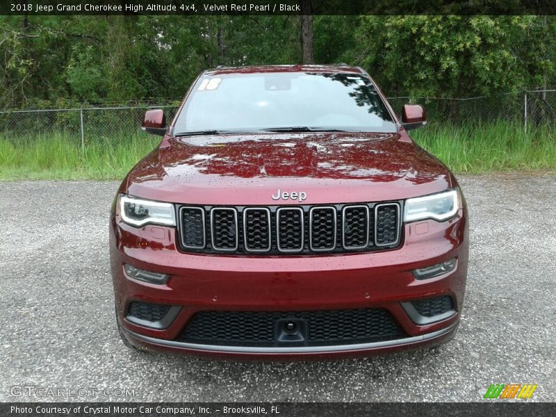 Velvet Red Pearl / Black 2018 Jeep Grand Cherokee High Altitude 4x4