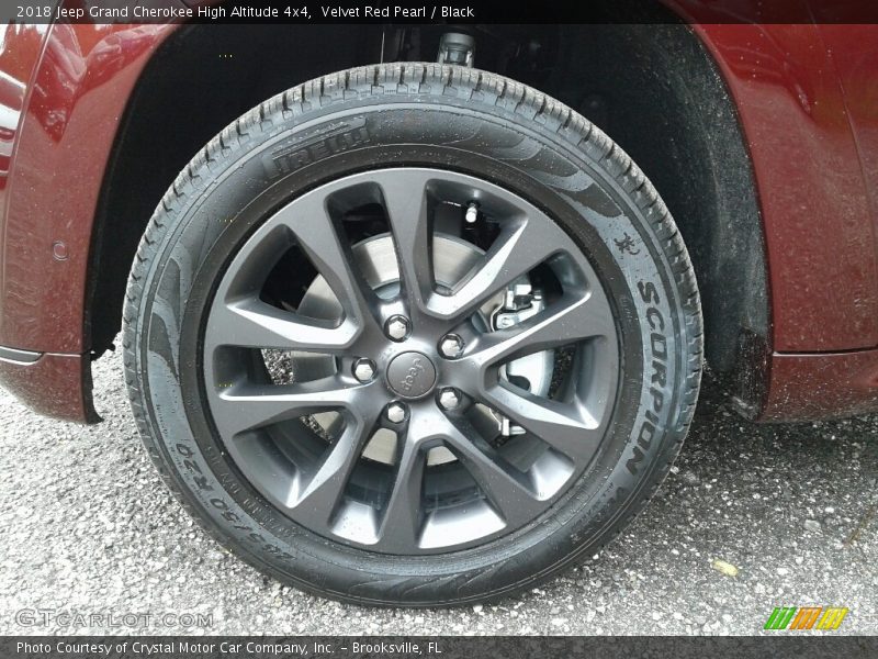 Velvet Red Pearl / Black 2018 Jeep Grand Cherokee High Altitude 4x4